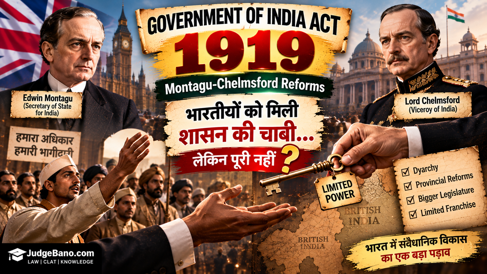 Government of India Act, 1919 क्या था? Montagu-Chelmsford Reforms से Dyarchy तक —