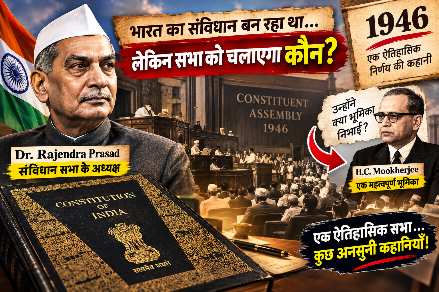 Dr. Rajendra Prasad की भूमिका और H.C. Mookherjee की कहानी