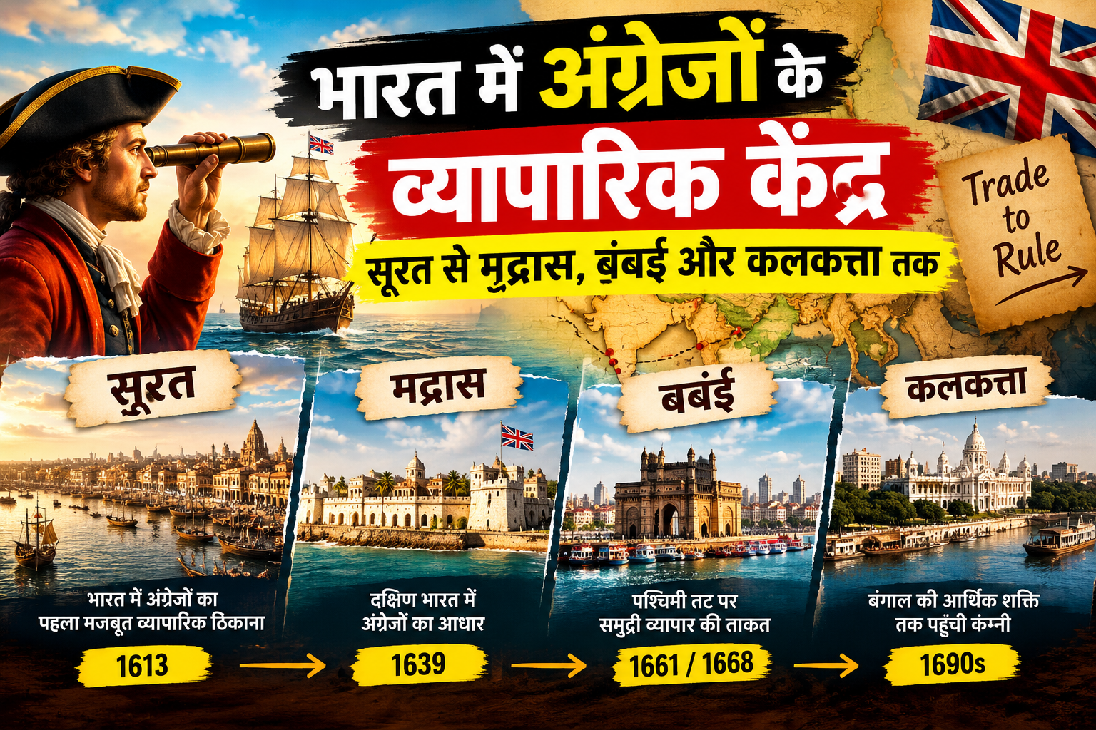 भारत में अंग्रेजों का आगमन और Company Rule