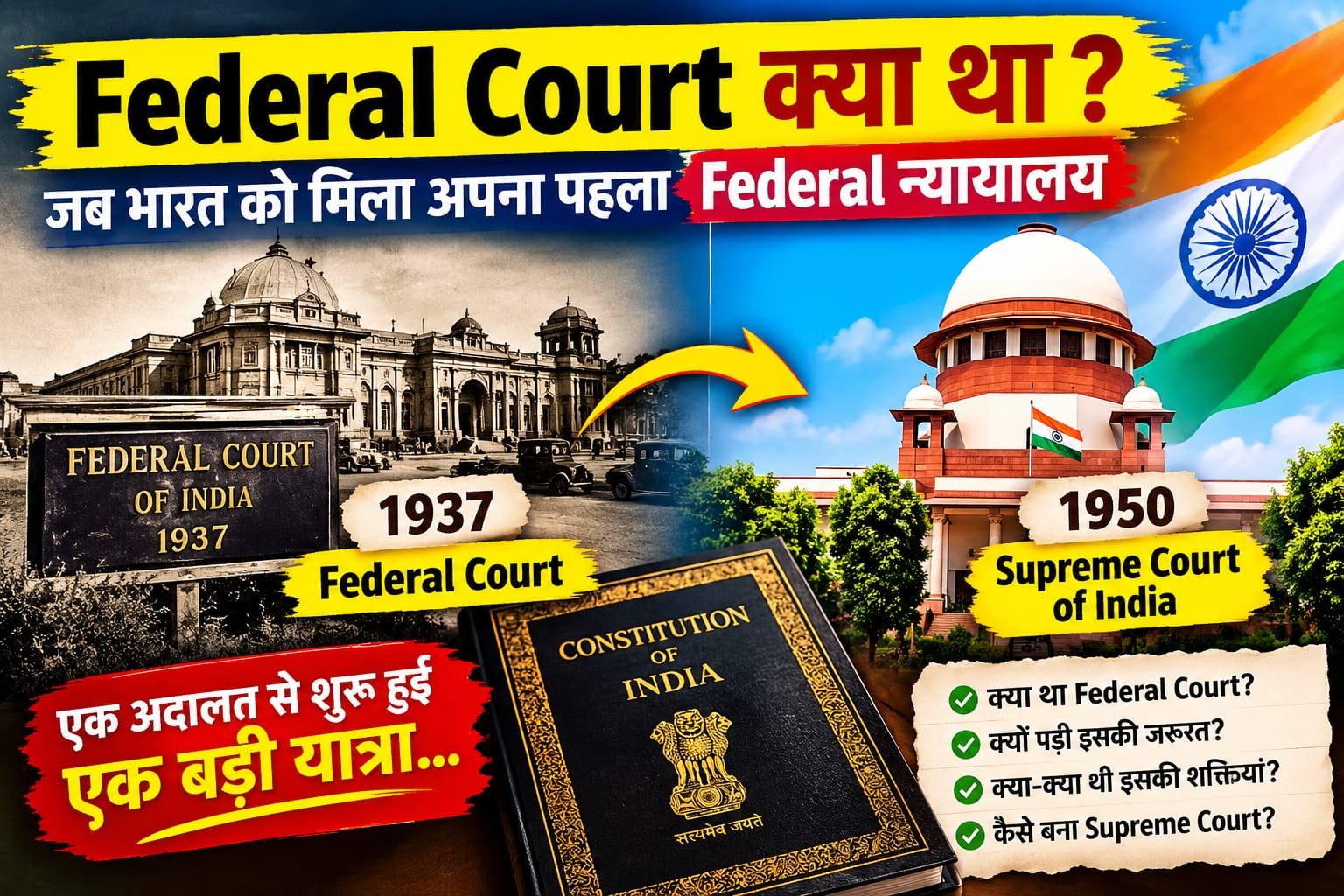 Federal Court क्या था? — जब भारत को मिला अपना पहला Federal न्यायालय