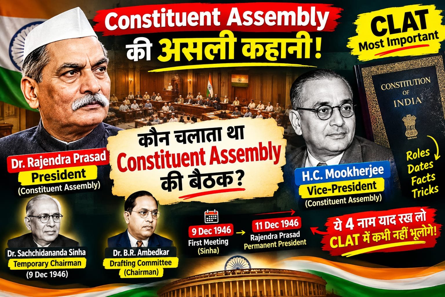 Dr. Rajendra Prasad की भूमिका और H.C. Mookherjee की कहानी