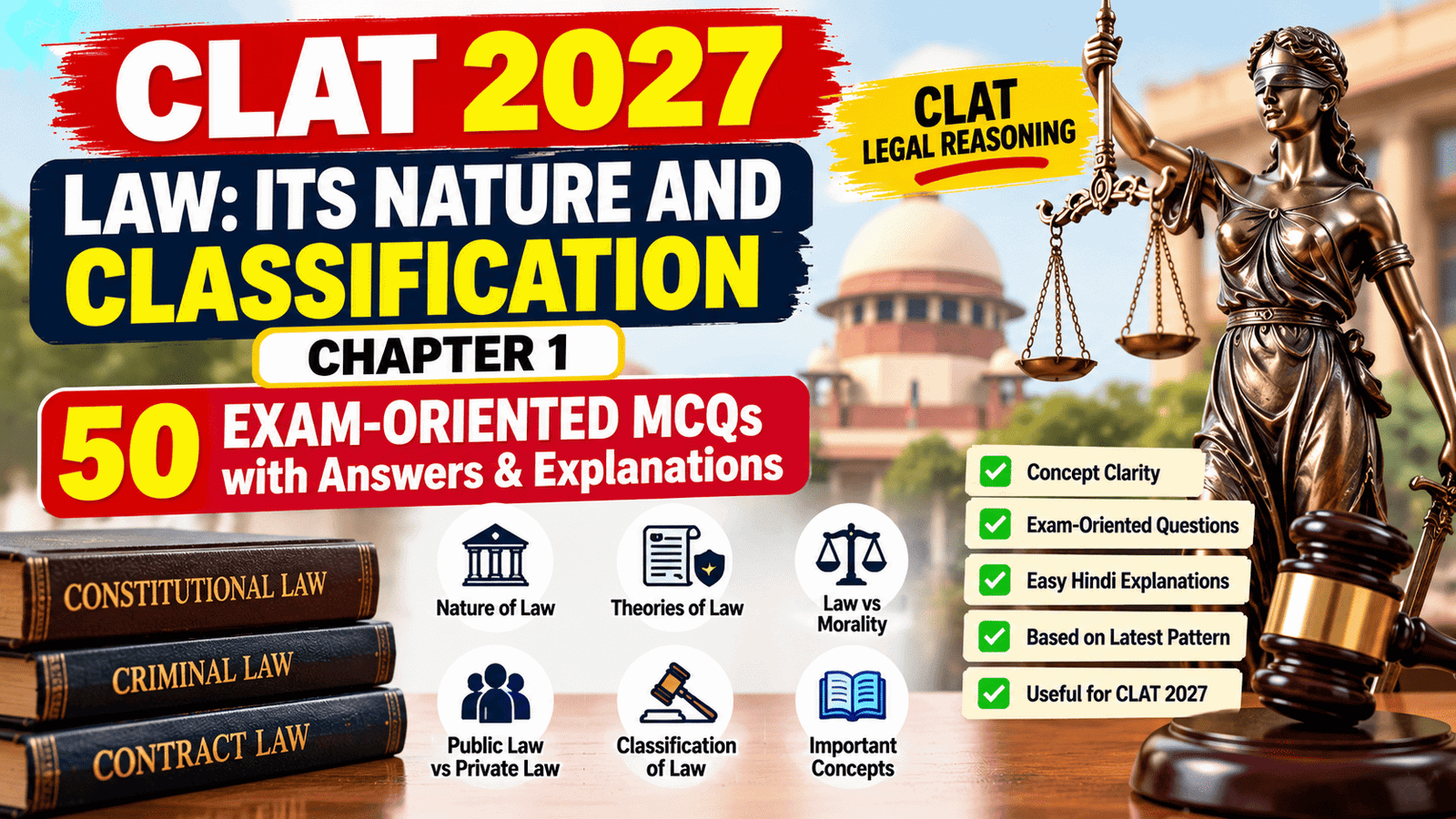 CHAPTER 1 — PRACTICE QUESTION BANK || LAW: ITS NATURE AND CLASSIFICATION