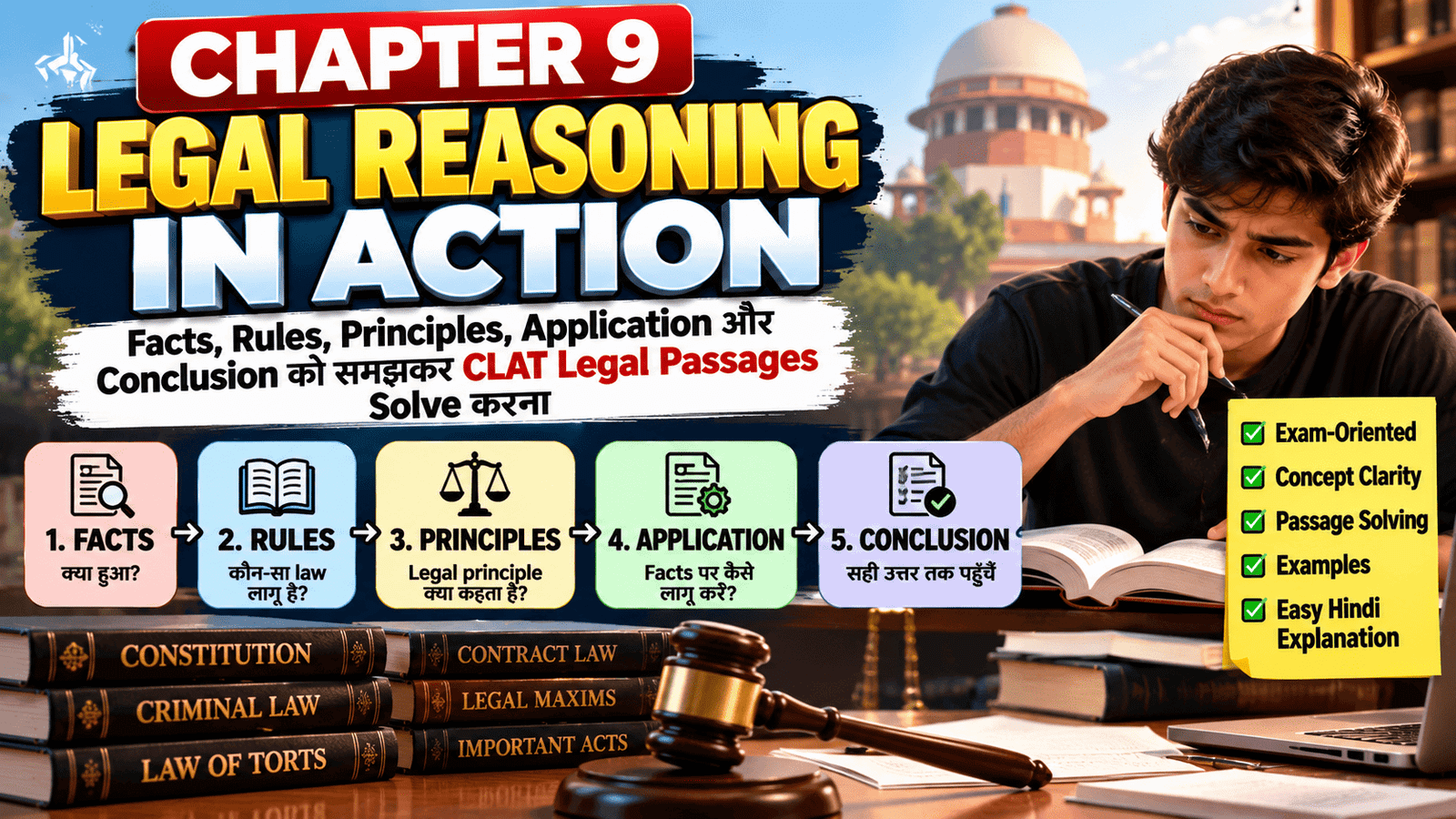 CHAPTER 9 || LEGAL REASONING IN ACTION || CLAT CRASH COURSE
