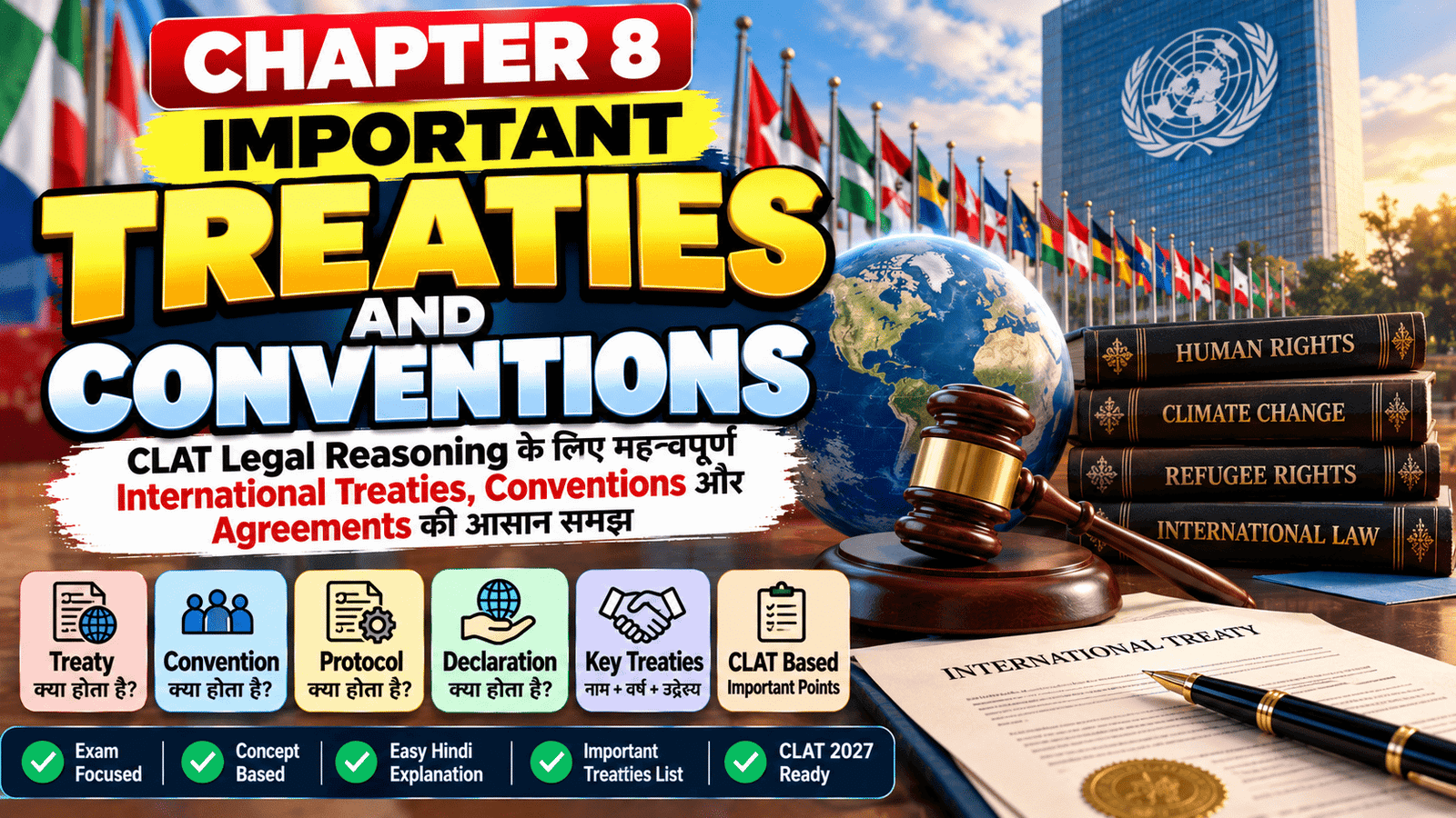 CHAPTER 8 IMPORTANT TREATIES AND CONVENTIONS || CLAT CRASH COURSE