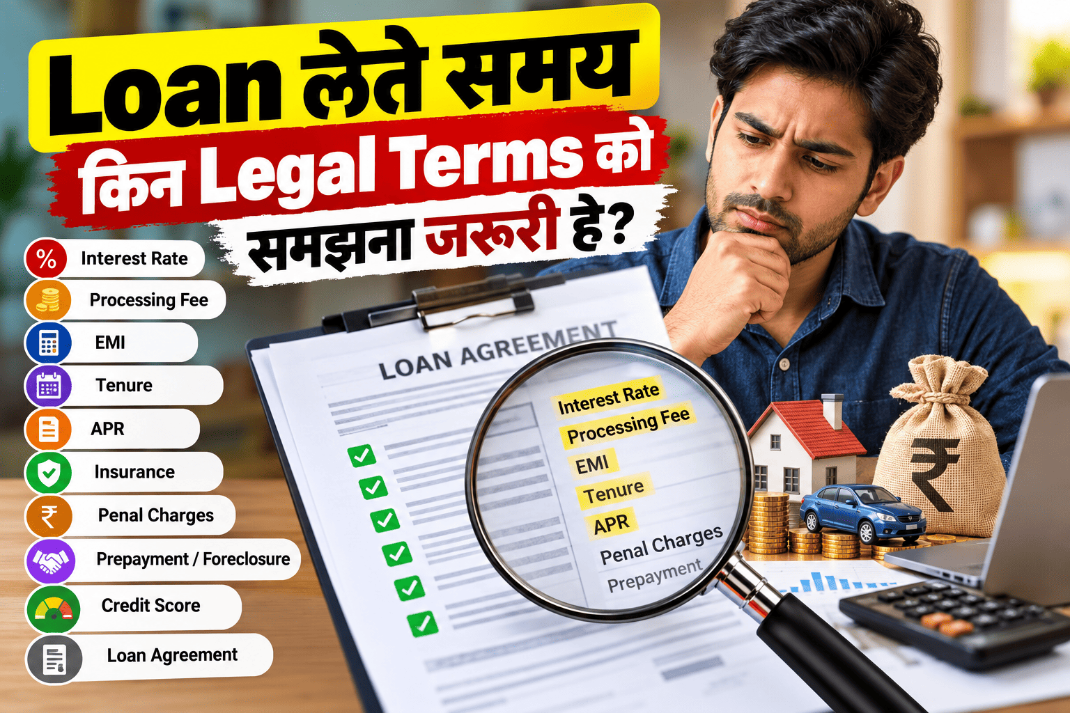 Loan लेते समय किन Legal Terms को समझना जरूरी है? पैसे लेने से पहले ये बातें जरूर पढ़ें